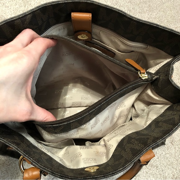 Michael Kors large Hamilton Logo Brown satchel - Picture 11 of 15